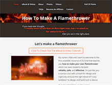 Tablet Screenshot of flamethrowerplans.com